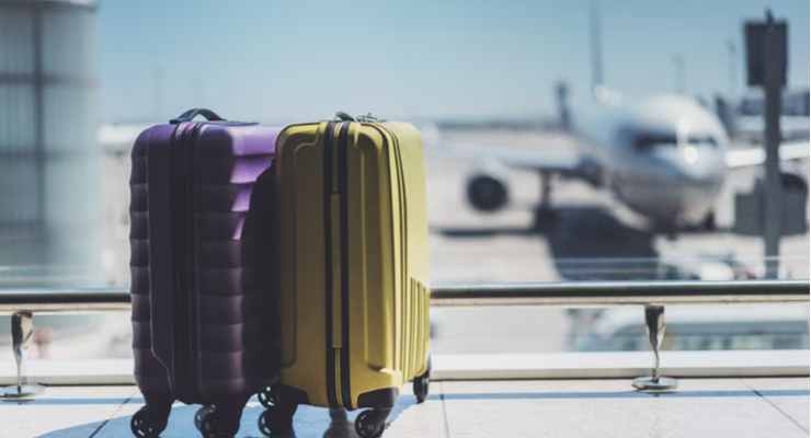 Suitcases at an airport