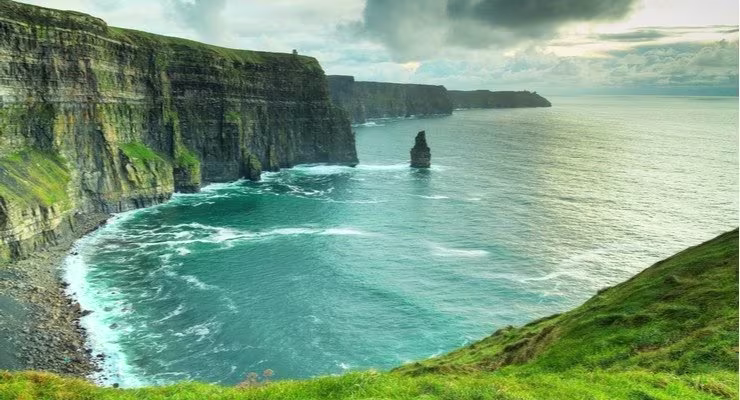 A view of a craggy bay on Ireland's coast