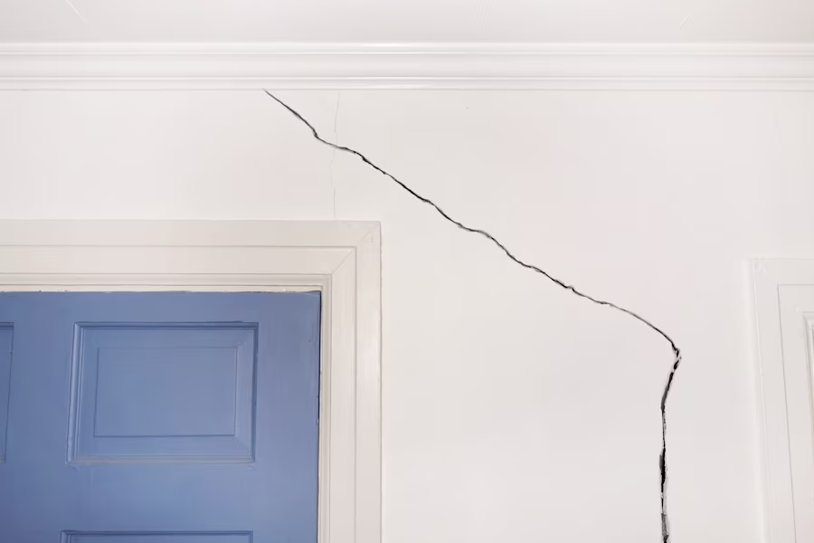 crack in wall