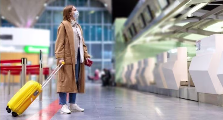Woman at an airport