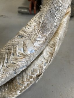 Dynamica Tow rope made with Dyneema®. Used 3997 times by Svitzer. Returned for testing. 