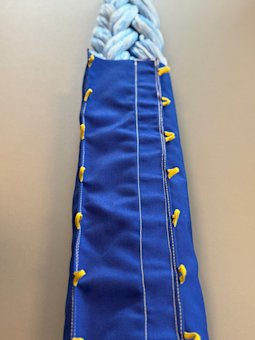 Covers med snørreluk blå