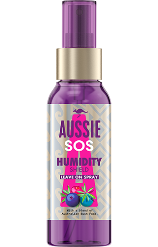 An image of Aussie SOS Humidity Shield Leave-On Spray bottle