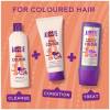 A picture of a shampoo bottle, conitioner, 3 minute miracle and a mask from colour collection.