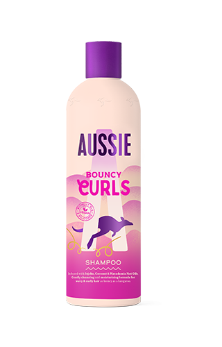 Bottle of Aussie's BOUNCY CURLS shampoo
