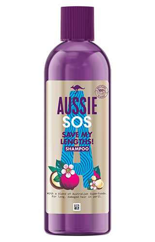 An image of Aussie SOS Save My Lengths! Shampoo bottle
