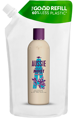An image of Aussie Refill Pouch for Reusable Miracle Moist Shampoo package