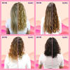 an image of four woman with wavy or curly hair, showing how the hair looked before and after using the Aussie Bouncy Curls products