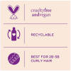 Infographic: Aussie's BOUNCY CURLS conditioner - CRUELTY FREE AND VEGAN, RECYCLABLE, BEST FOR 2B-3B CURLY HAIR