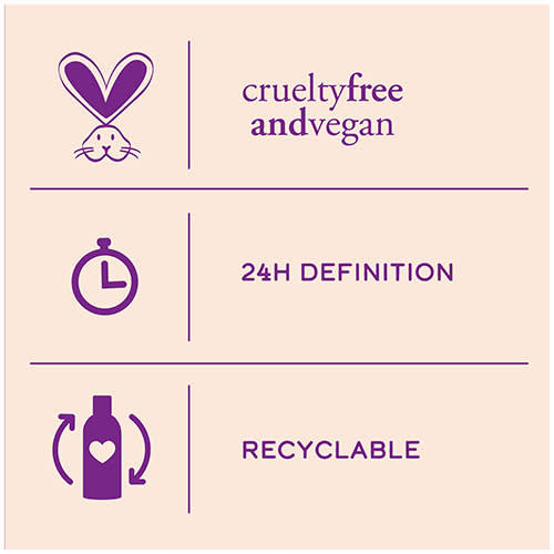 Infographic: Aussie's WORK THAT CURL CREAM leave-in cream - CRUELTY FREE AND VEGAN, 24H DEFINITION, RECYCLABLE