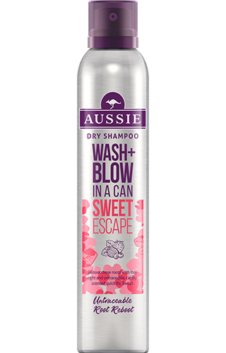 An image of Aussie Wash + Blow Sweet Escape Dry Shampoo bottle