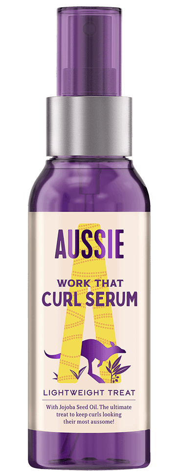 A picture of work that curl serum bottle