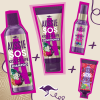 4 products of Aussie - Aussie SOS Kiss of life Shampoo, SOS Kiss of life Conditioner, SOS Humidity Shield Leave on Spray and SOS Frizz Treatment Shot