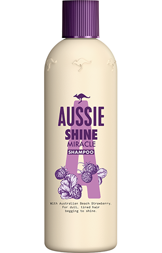 An image of Aussie Miracle Shine Shampoo bottle