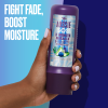 An image of a hand holding Aussie 3 Minute Miracle Brunette Hair Deep Treatment and a sentence: 'Fight fade, boost moisture'