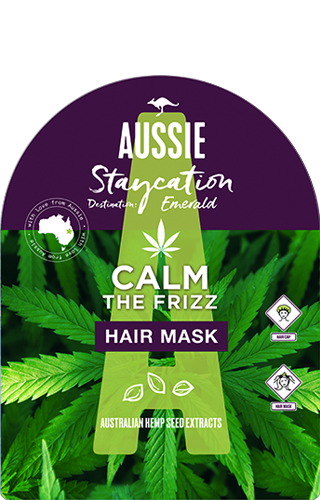An image of Aussie Calm The Frizz Hair Mask bottle