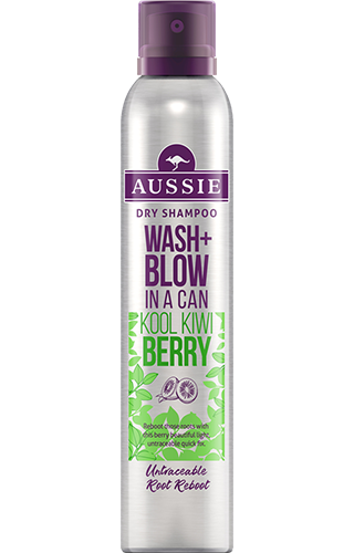 An image of Aussie Wash + Blow Kool Kiwi Berry Dry Shampoo bottle