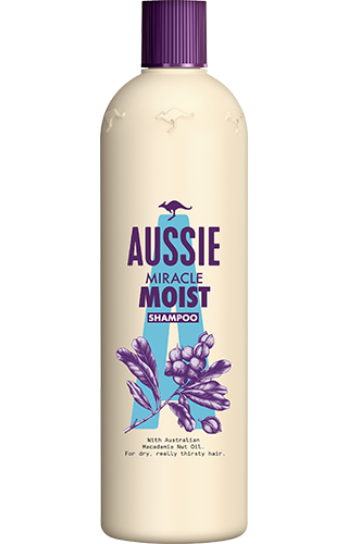 An image of Aussie Miracle Moist Shampoo bottle