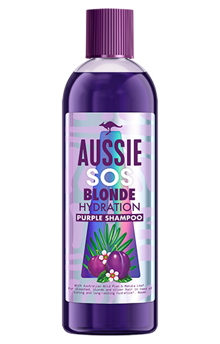 An image of Aussie Blonde Hydration Purple Shampoo bottle