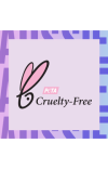 Aussie PETA Certified Cruelty-free icon on the pink background with colorful frame