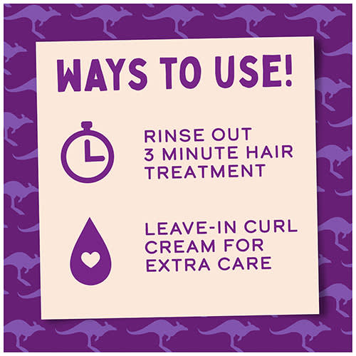 Infographic: WAYS TO USE! RINSE OUT 3 MINUTE HAIR TREATMENT, LEAVE-IN CURL CREAM FOR EXTRA CARE 