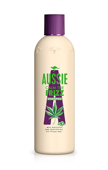 An image of Aussie Calm the Frizz Shampoo bottle
