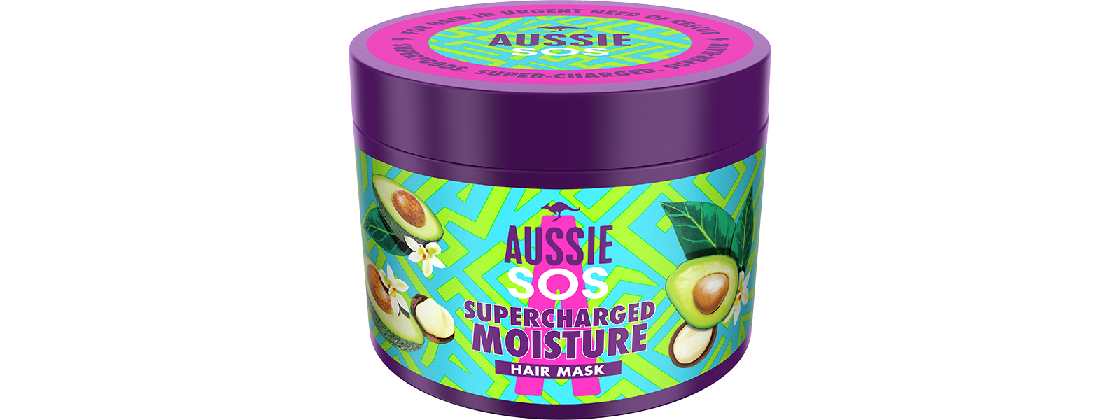 An image of Aussie SOS Supercharged Moisture Hair Mask bottle
