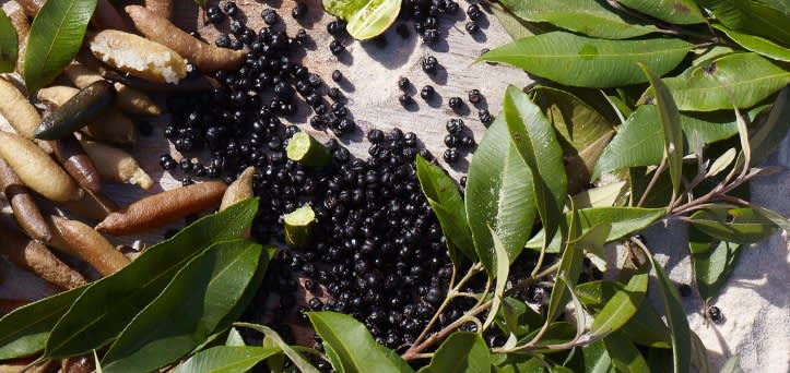 A photo of Australian pepperberry and caviar limes