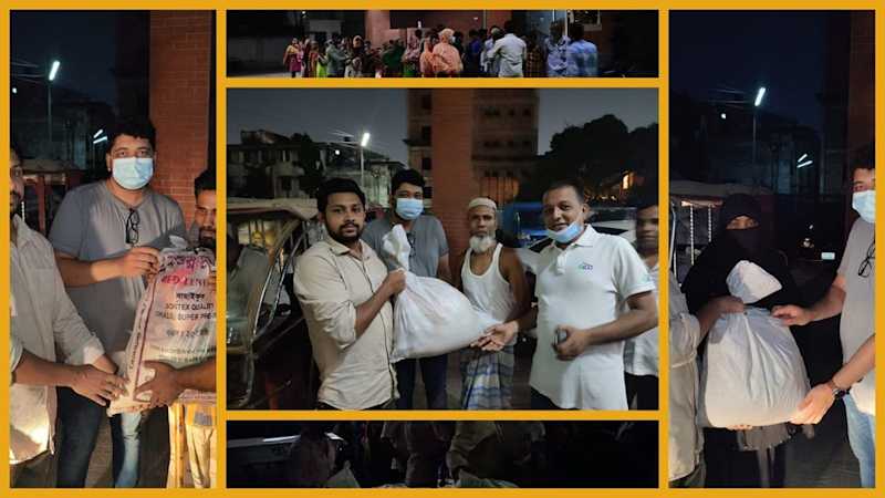 হাতিরঝিল এলাকায় ২০০ পরিবারের মধ্যে ঈদ উপহার বিতরণ