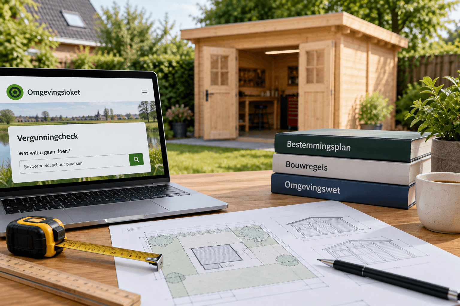 Vergunning nodig werkplaats in tuin