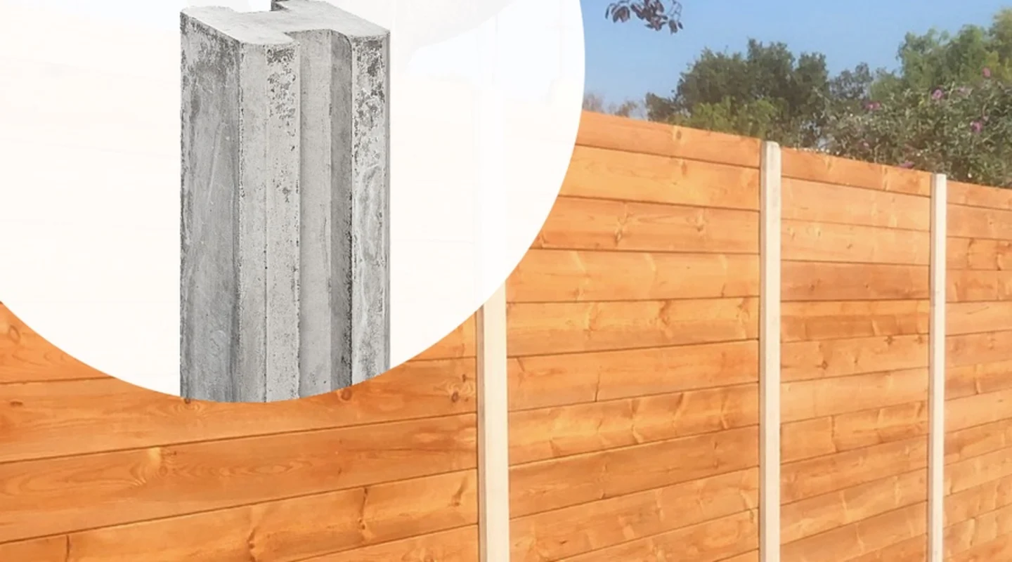 Palissade en bois et béton