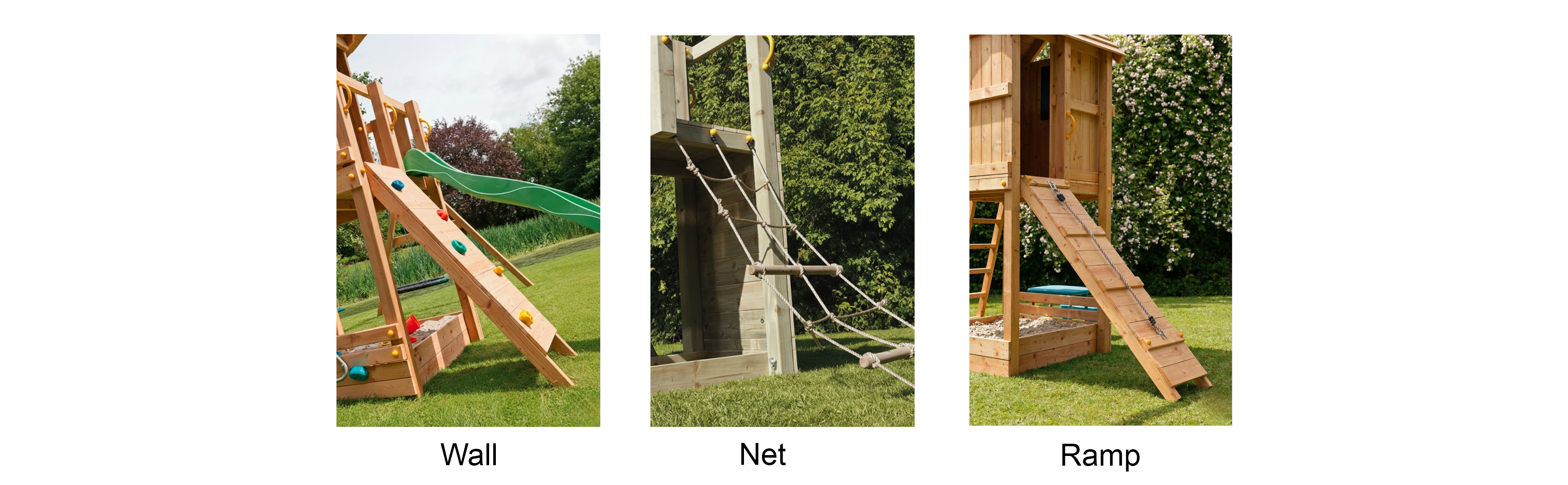 Speeltoestellen uitbreiden - wall net ramp