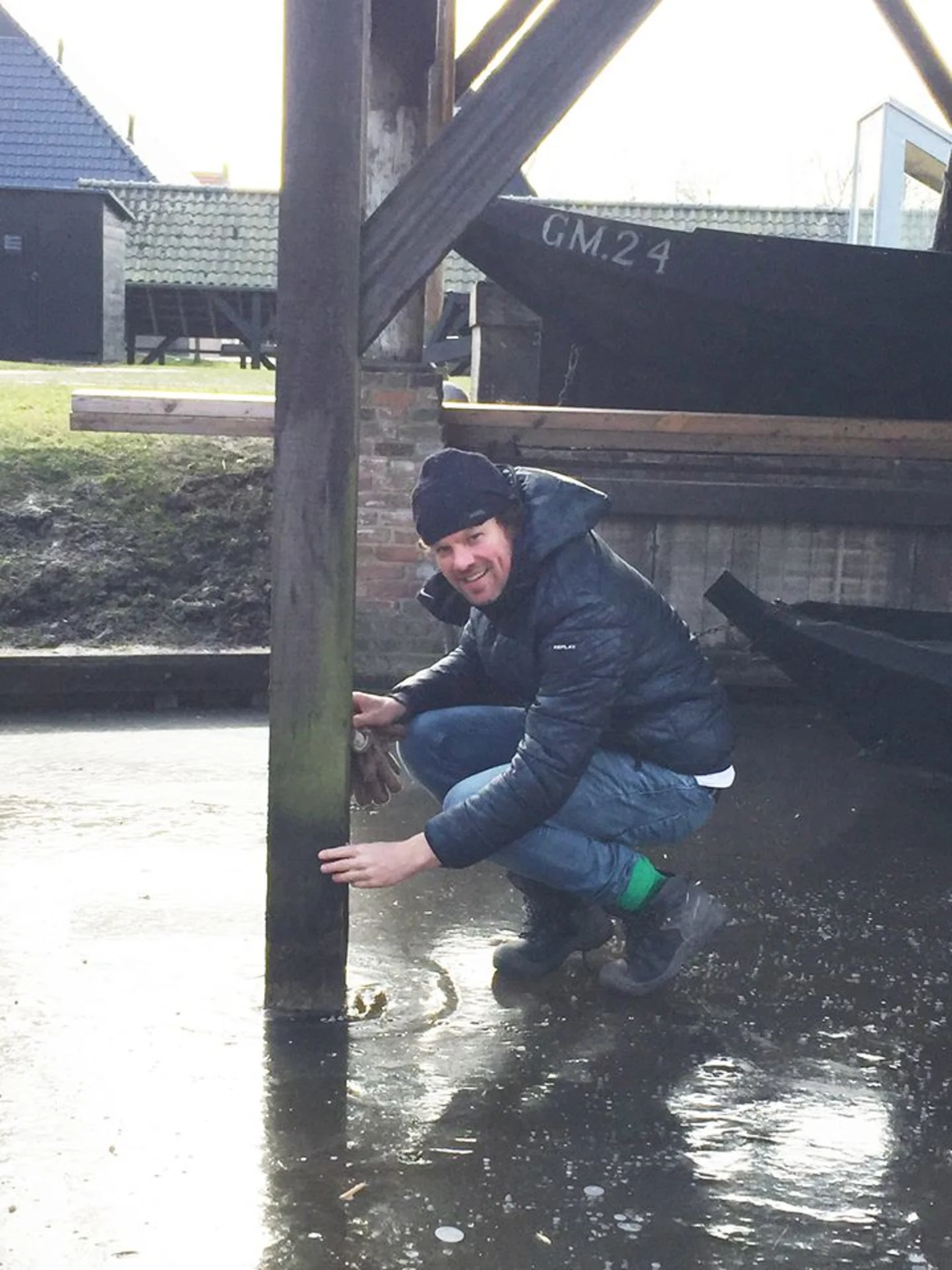 Steiger bouwen op het ijs