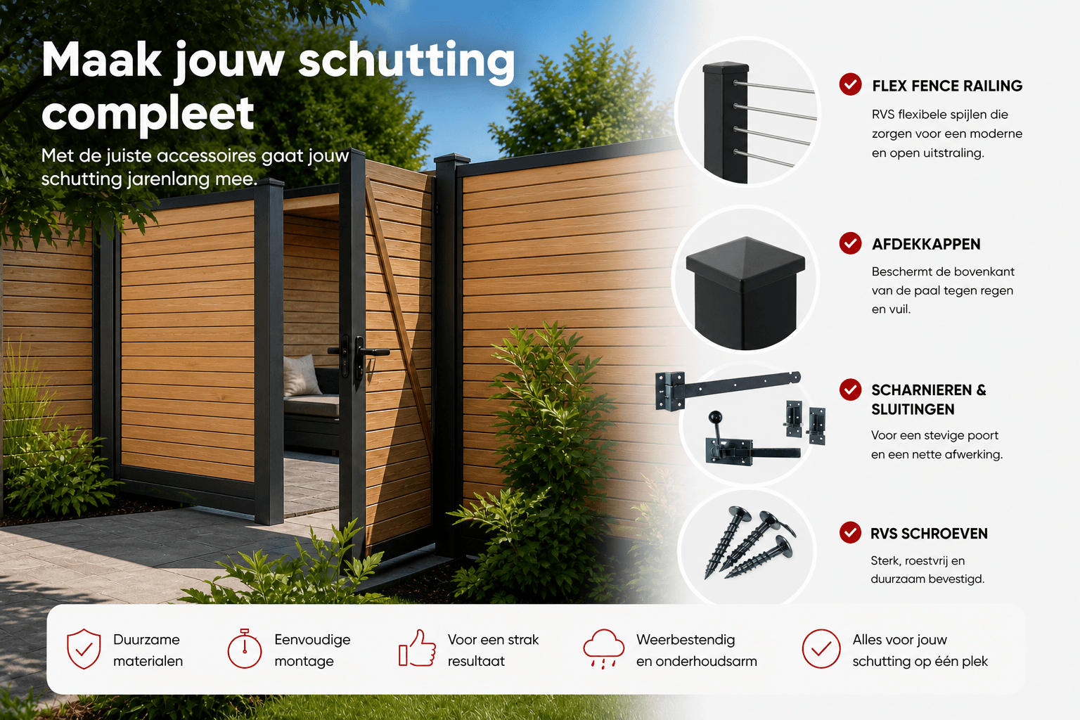 Schutting accessoires
