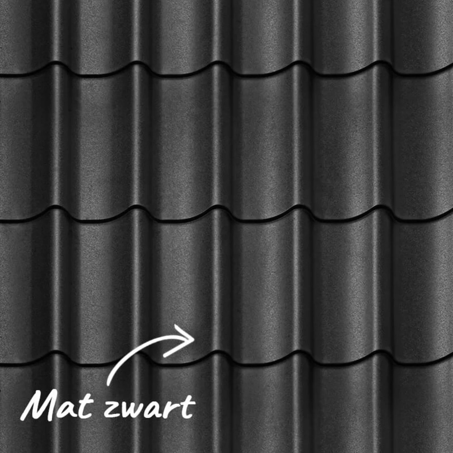 Mat zwart