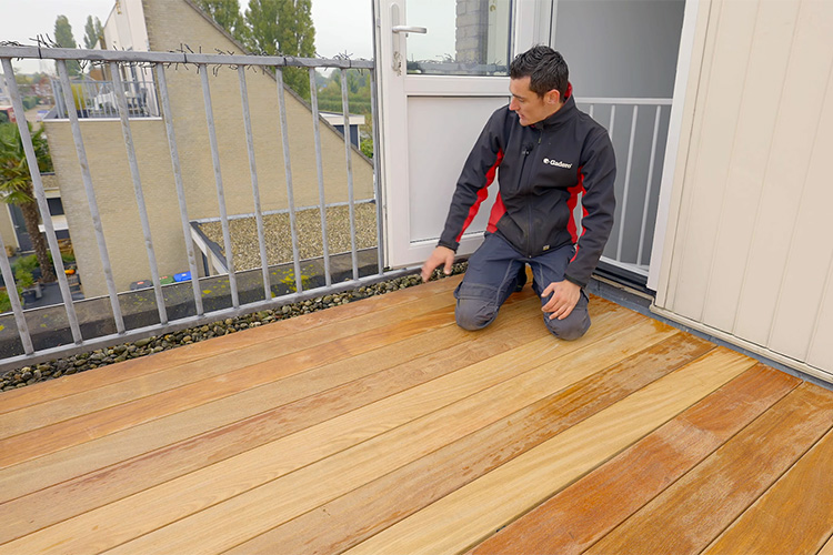 Vlonder op dakterras