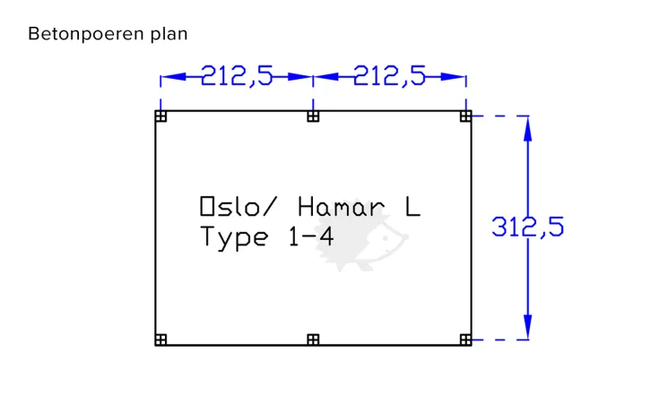 Betonpoeren plan Hamar 