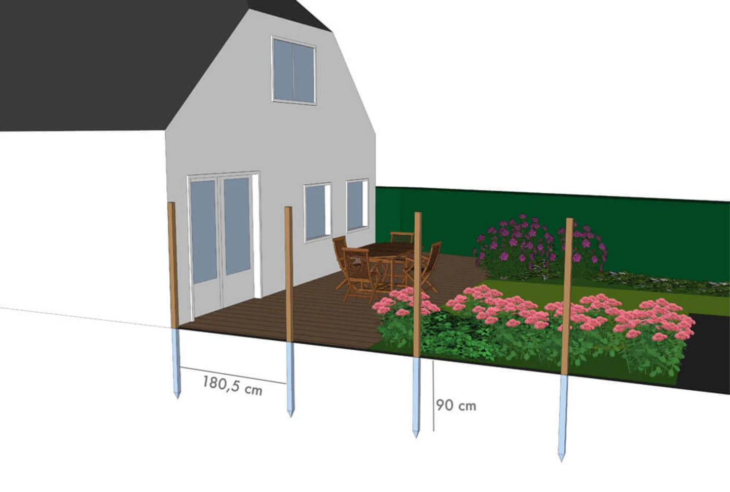 tuinschermen plaatsen