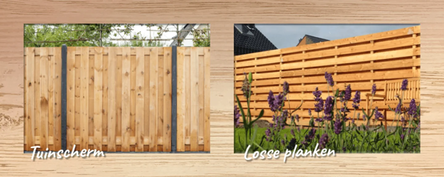 Tuinscherm of losse schuttingplanken