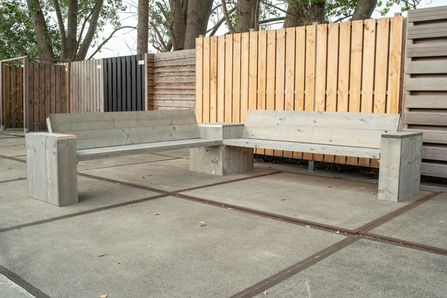 Steigerhouten loungebank maken