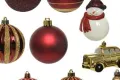 kerstballen pakket niet breekbaar rood close up