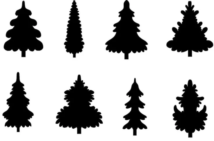 patronen voor kerstboom plaatmateriaal