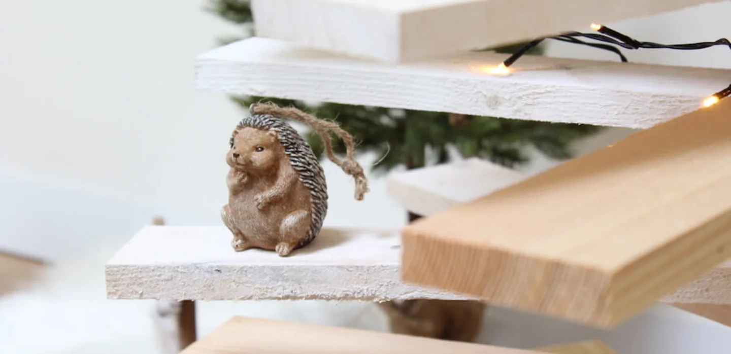 Kerstversiering houten kerstboom