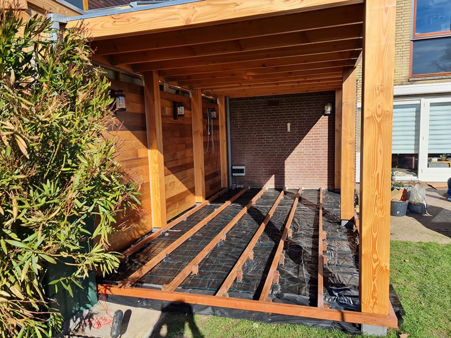 Foundation beams for decking