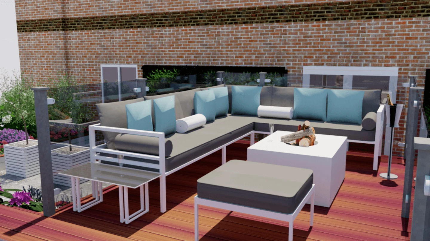 Tuinontwerp Onderhoudsarm Dakterras