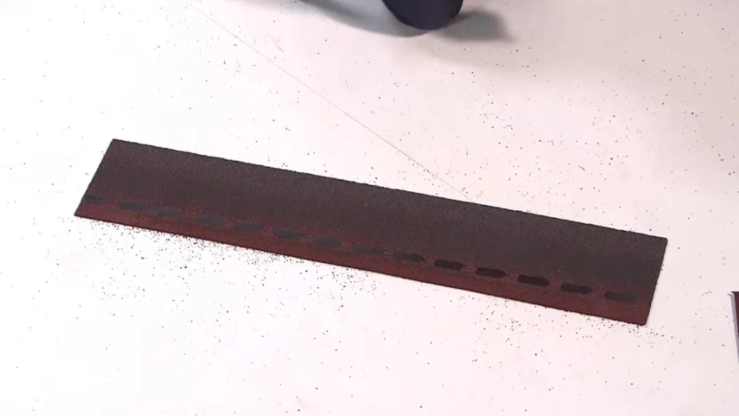 Cutting roof shingles