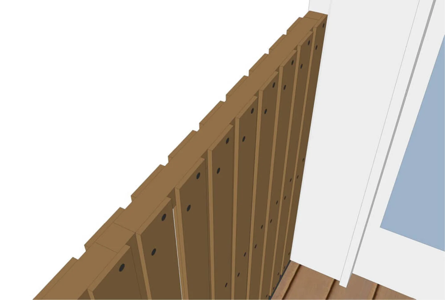 tuin schutting verticale lamellen