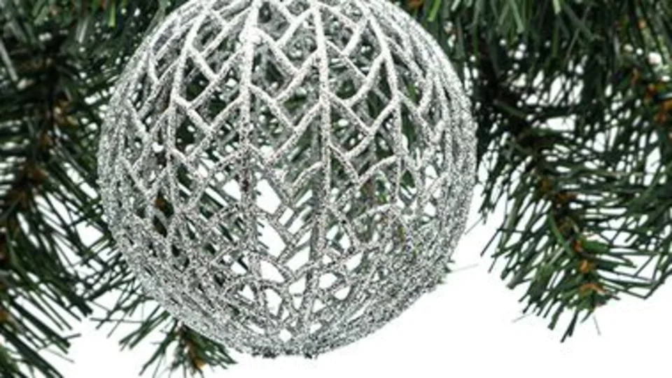 kerstbal draaddeco 10cm zilver