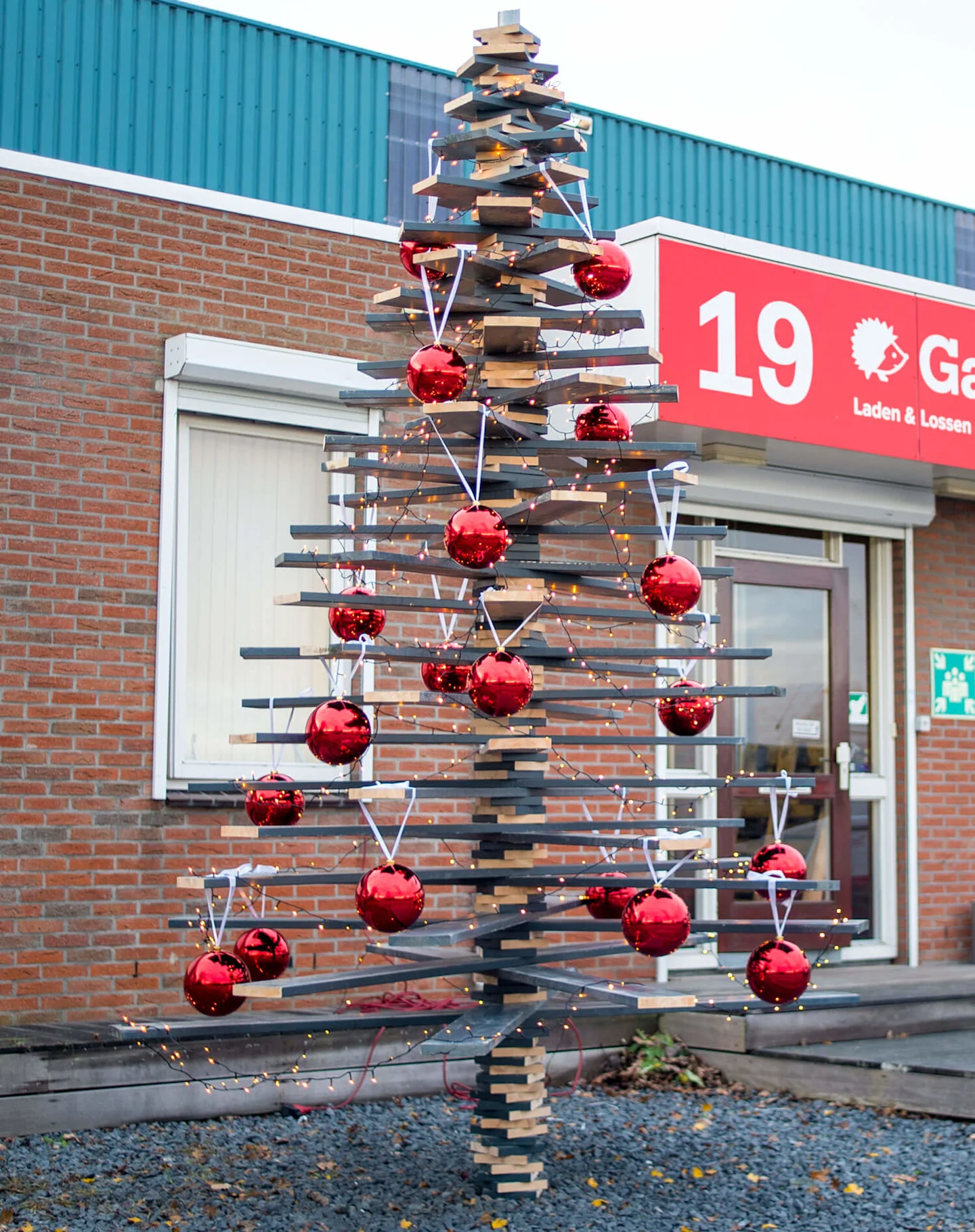 Houten kerstboom