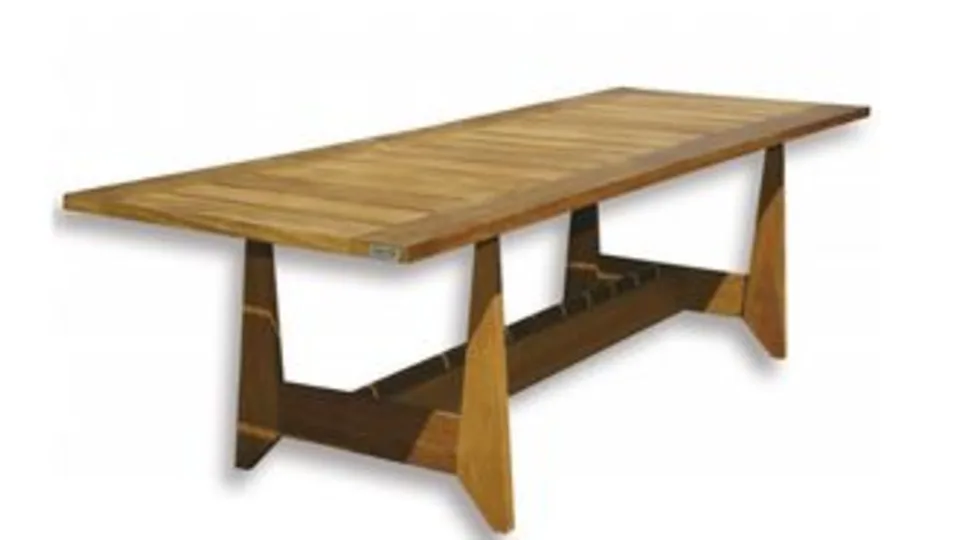 Eettafel hardhout 75x90x266cm